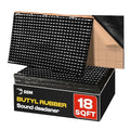 SGM Black 80mil 18 sqft Car Sound Deadening Mat, Automotive Sound Deadener, Self Adhesive Butyl Car Sound Deadening Material, Audio Noise Insulation and Dampening Sheets
