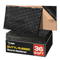 SGM Black Premium Car Sound Deadening Mat 80 mil (2mm) 36 sqft (3.4 sqm), Automotive Sound Deadener, Self Adhesive Butyl Car Sound Deadening Material, Audio Noise Insulation and Dampening Sheets