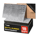 SGM Silver Car Sound Deadening Mat 80 mil (2mm) 18 sqft (1.67 sqm), Automotive Sound Deadener, Self Adhesive Butyl Car Sound Deadening Material, Audio Noise Insulation and Dampening Sheets