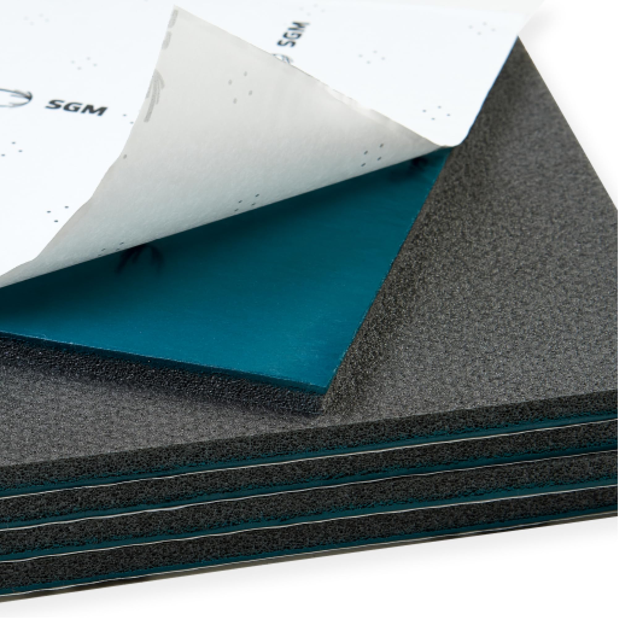 SGM Blue 360 mil (10mm) 10 sqft Car Sound Insulation - Heat and Cool Liner - Self Adhesive Closed Cell Foam Deadening Material - PE Foam Sound Deadener