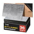 SGM Silver Car Sound Deadening Mat 80 mil (2mm) 36 sqft (3.4 sqm), Automotive Sound Deadener, Self Adhesive Butyl Car Sound Deadening Material, Audio Noise Insulation and Dampening Sheets