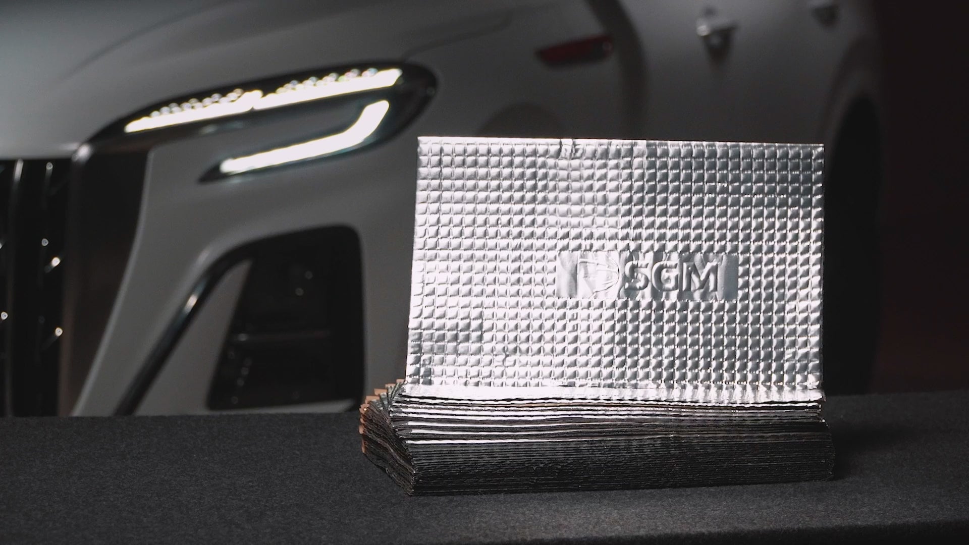 SGM Silver Car Sound Deadening Mat 80 mil (2mm) 36 sqft (3.4 sqm), Automotive Sound Deadener, Self Adhesive Butyl Car Sound Deadening Material, Audio Noise Insulation and Dampening Sheets
